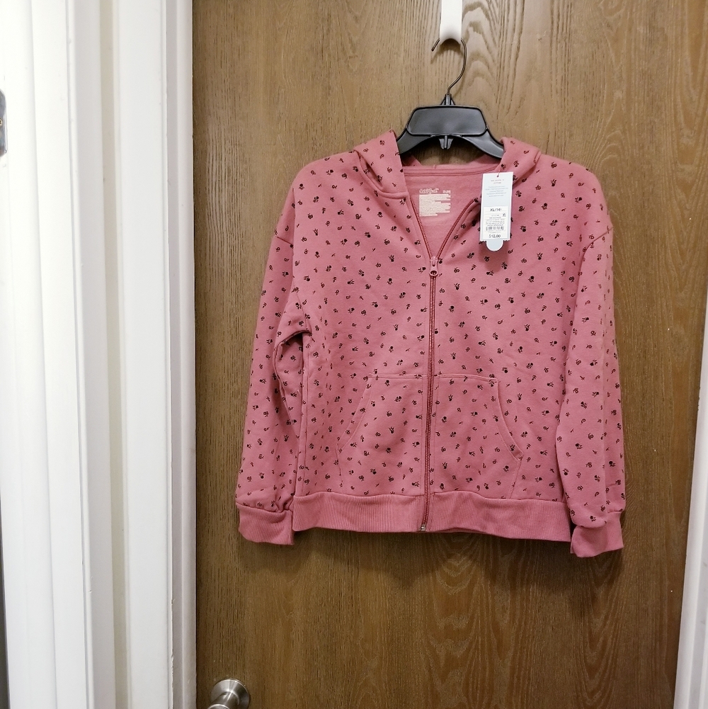 Free With Any Purchase/Bundle Cat & Jack Pink Zip-Up with Black Pattern